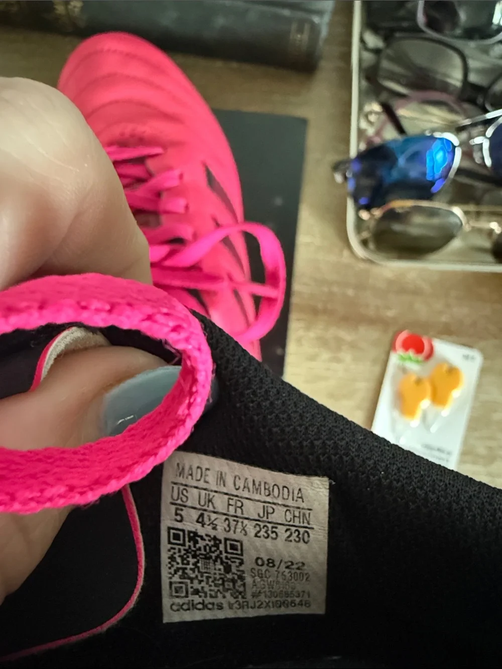 adidas Kids Hot Pink Soccer Cleats